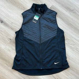 Nike Black Quilted-Front Athletic Vest
